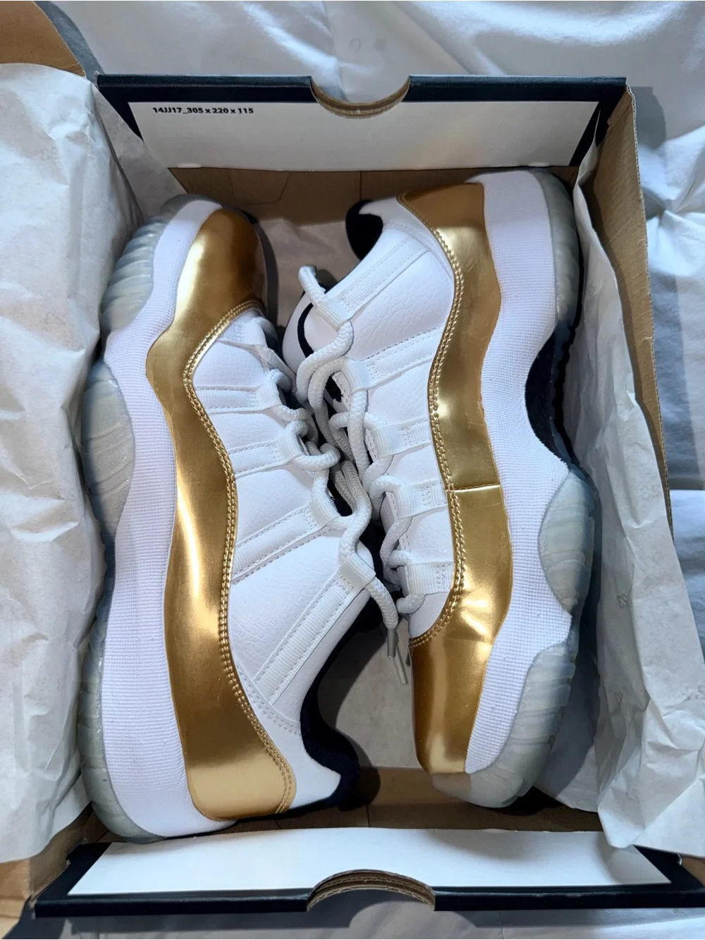 Air Jordan 11 Retro Low Closing Ceremony Metallic Gold Men’s 8.5 OG Box